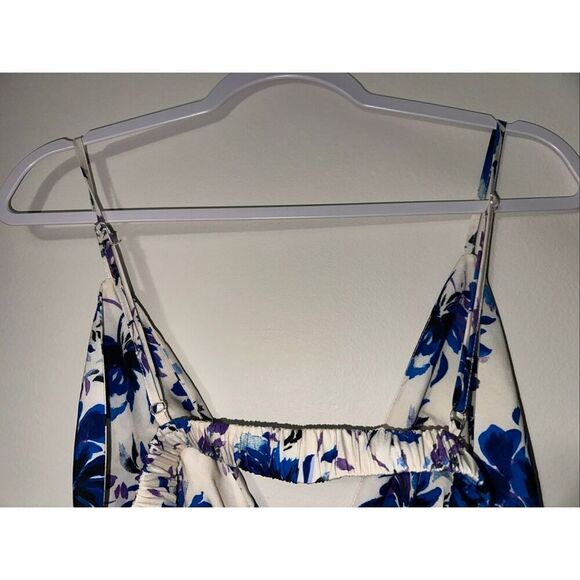 SHEIN Women’s Vacation V-Neck Spaghetti Strap Backless A-Line Mini Dress – Blue - Picture 9 of 10